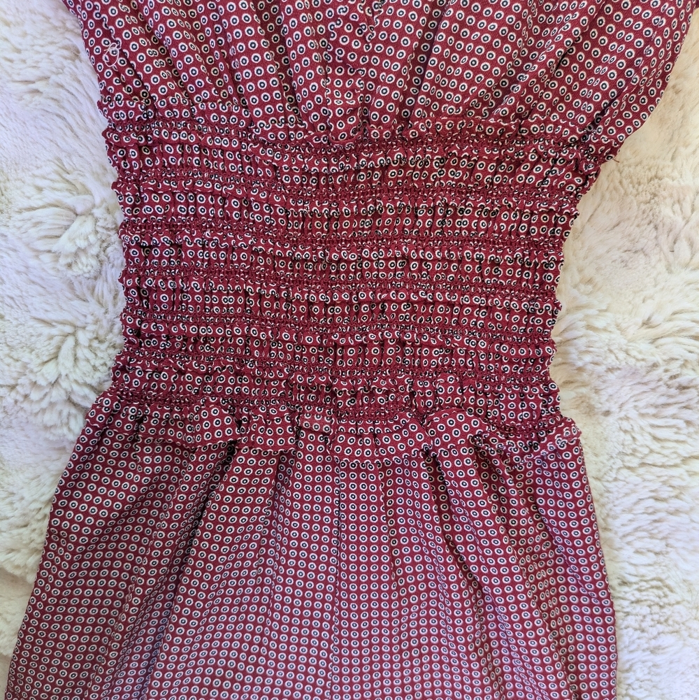 Max Studio Wide Leg Smocked Jumpsuit - Picture 5 of 6